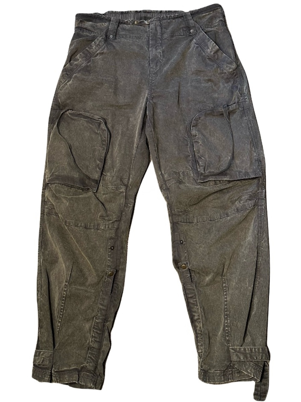 Free People We The Free Can't Compare Slouch Pants Medium Olive Army Green - Picture 8 of 9